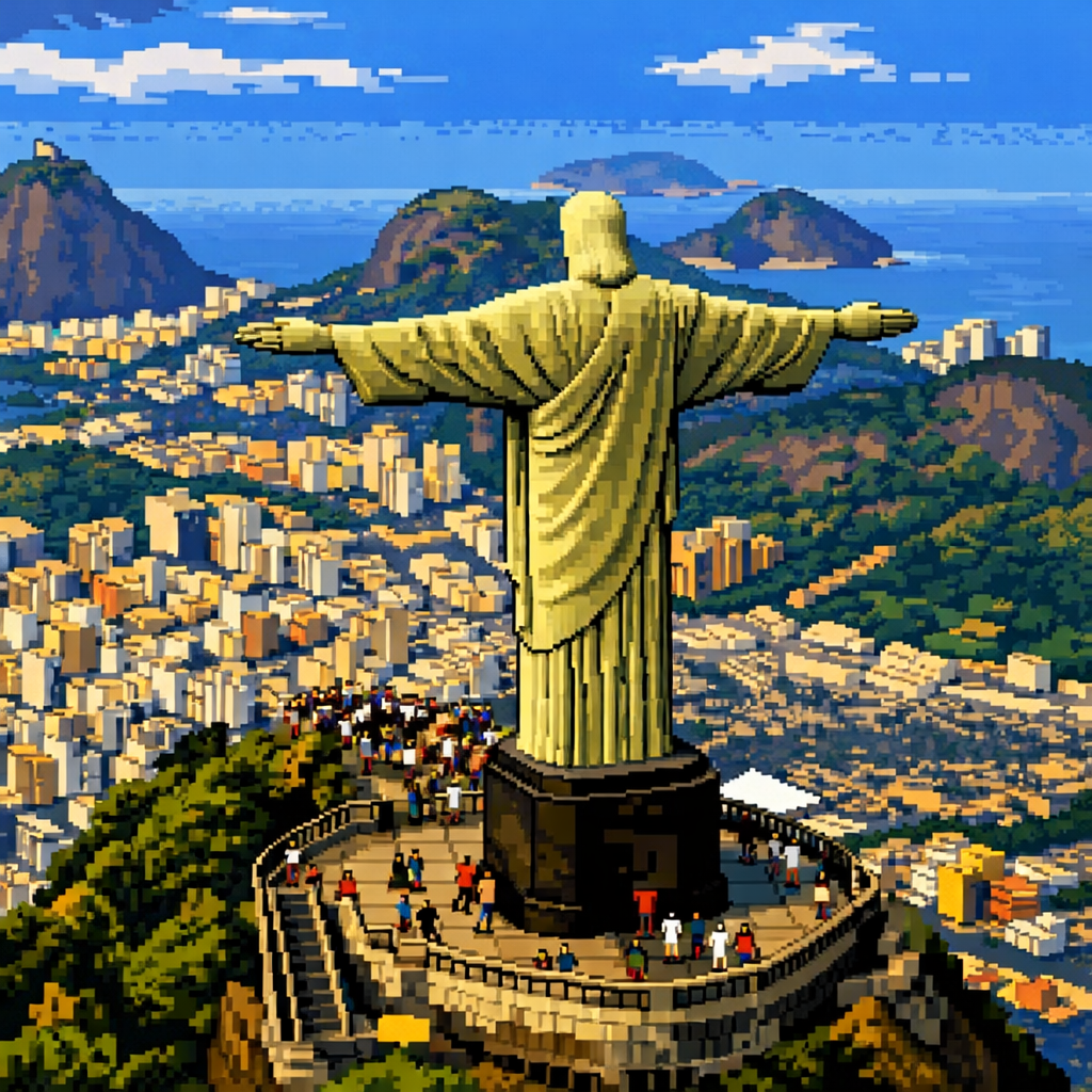 Brazil pixel art