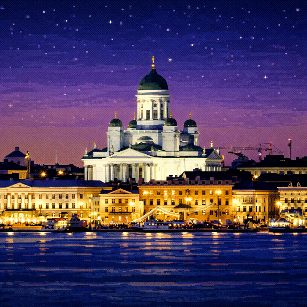 Finland pixel art