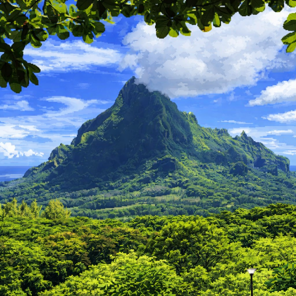 French Polynesia pixel art