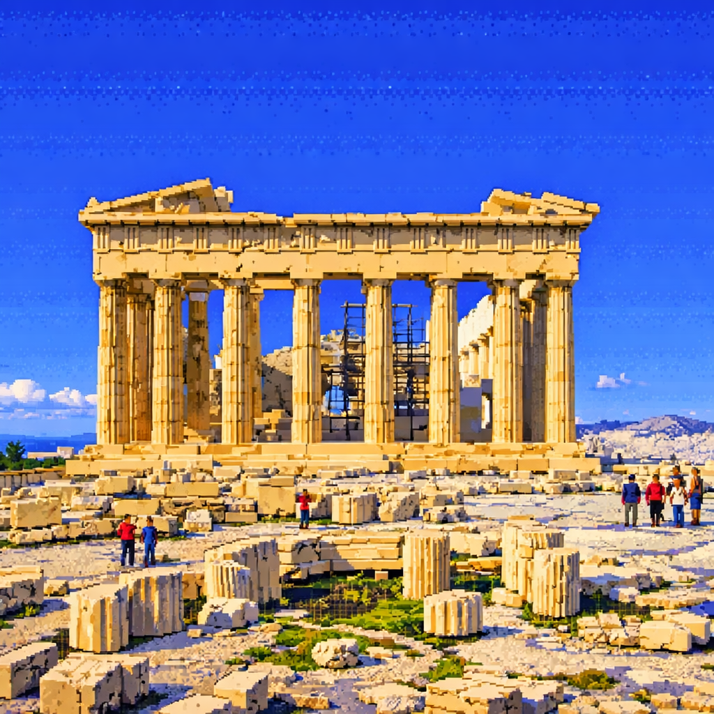 Greece pixel art