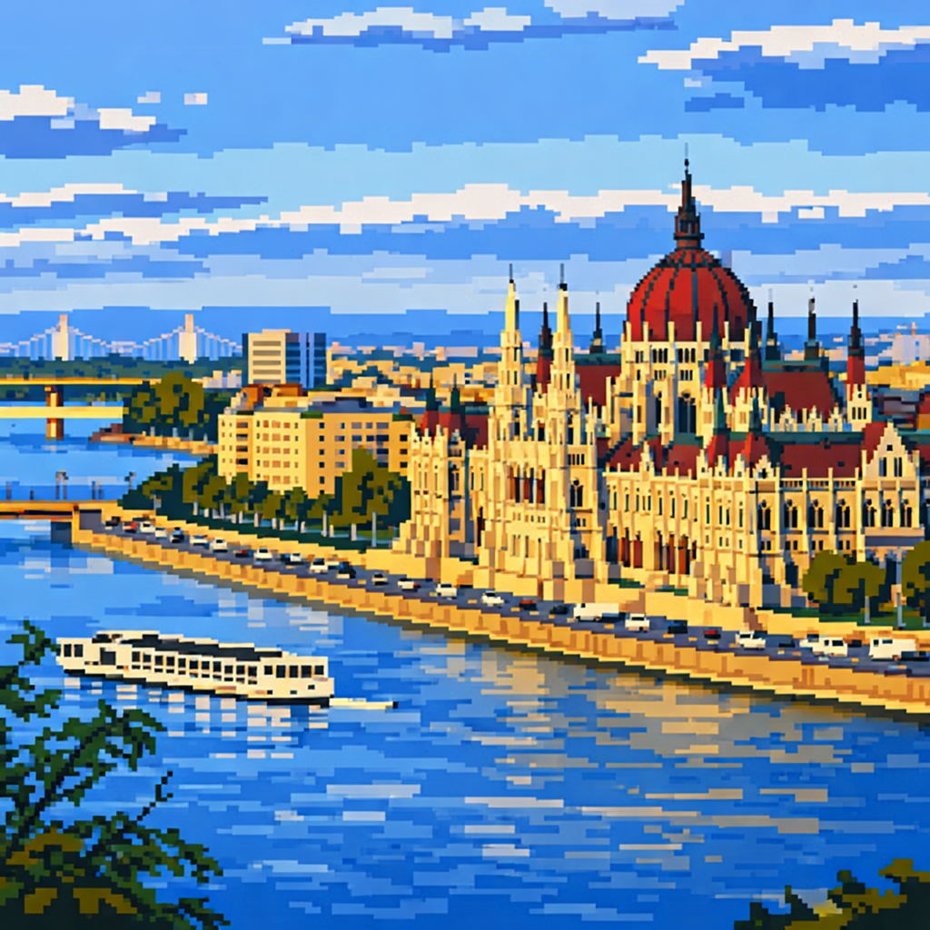 Hungary pixel art