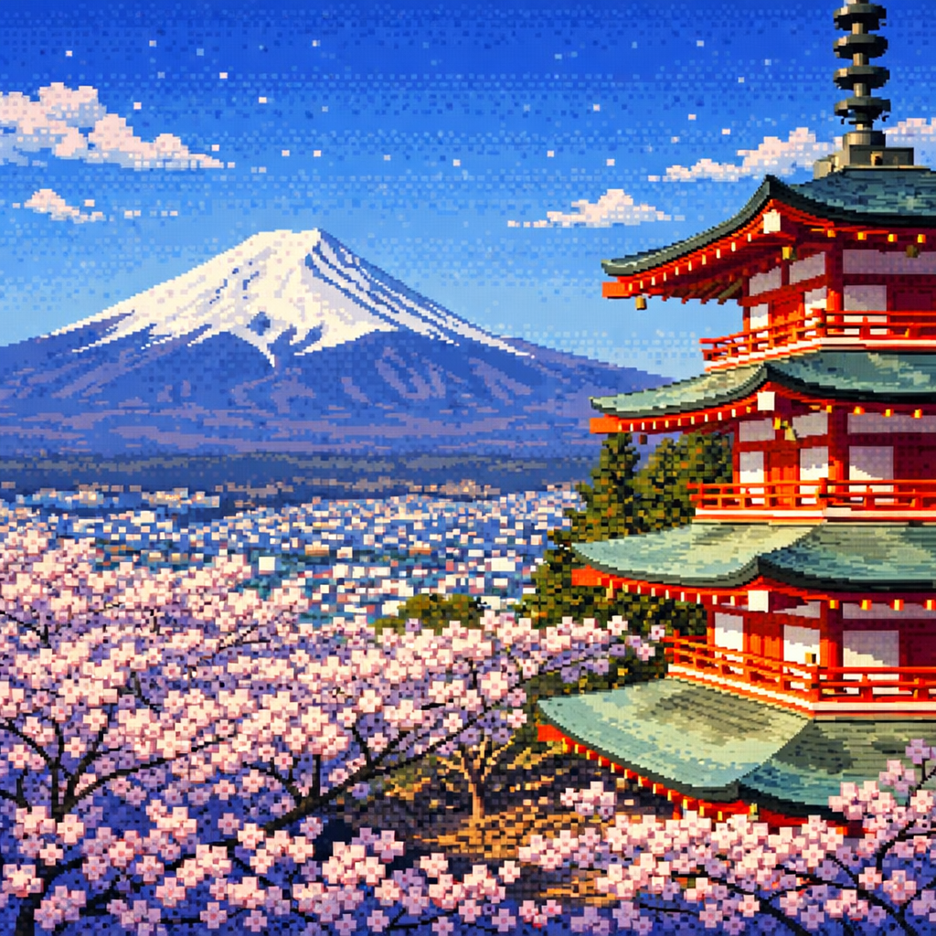 Japan pixel art