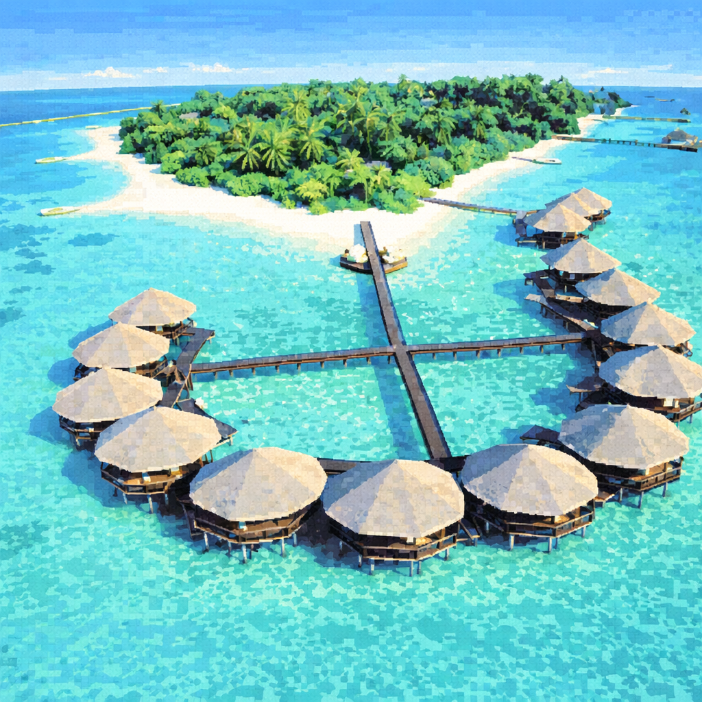Maldives pixel art