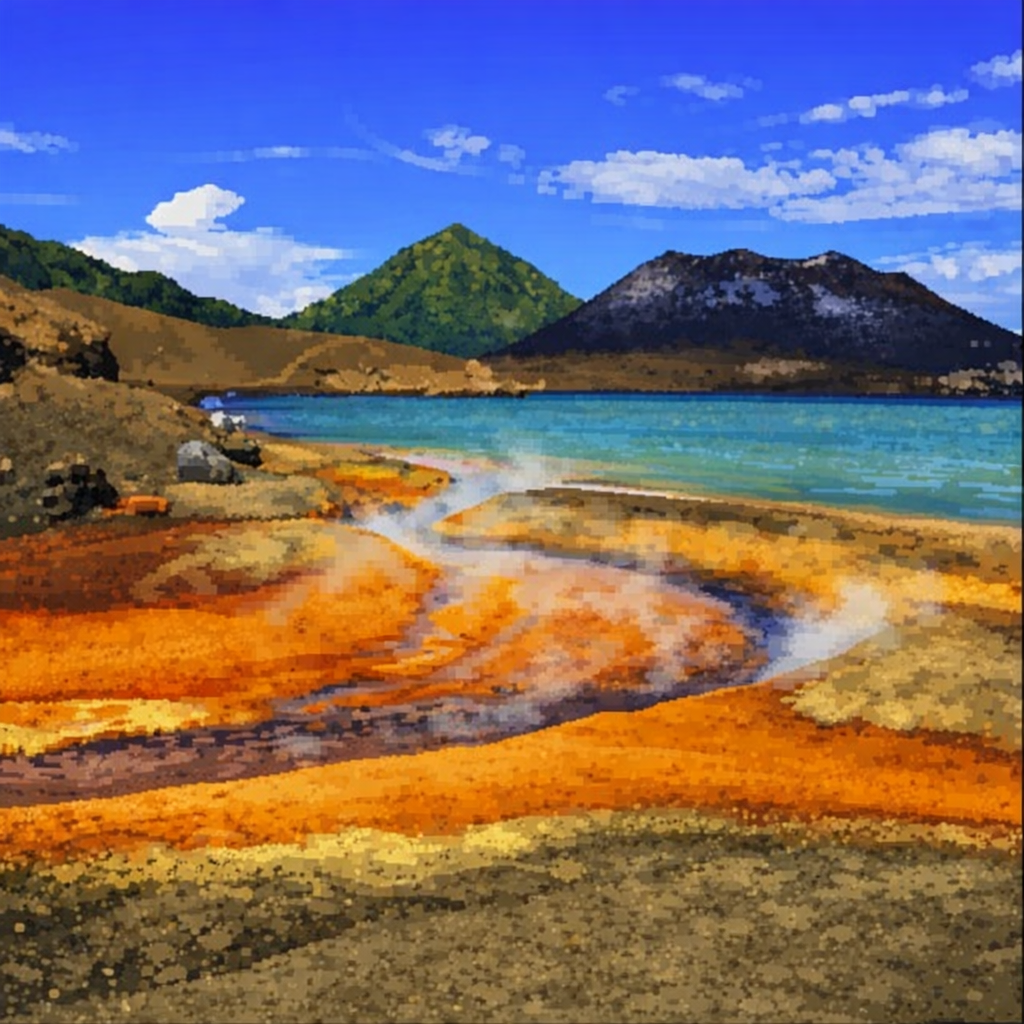 Papua New Guinea pixel art