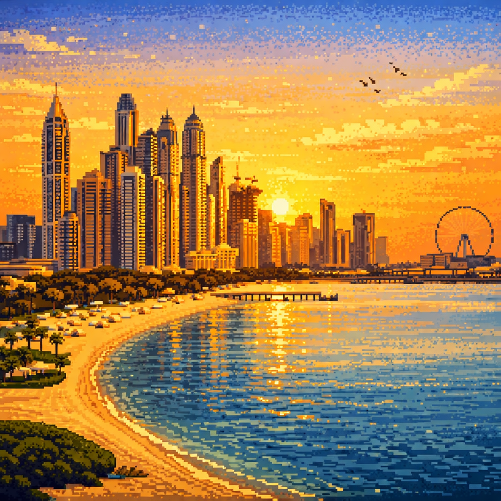 United Arab Emirates pixel art